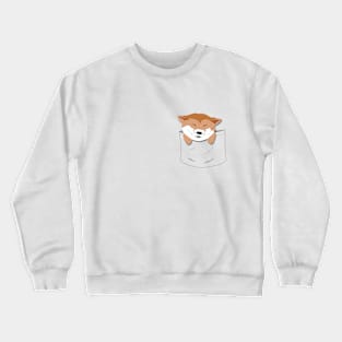 Sleeping Doge in Pocket tee Crewneck Sweatshirt